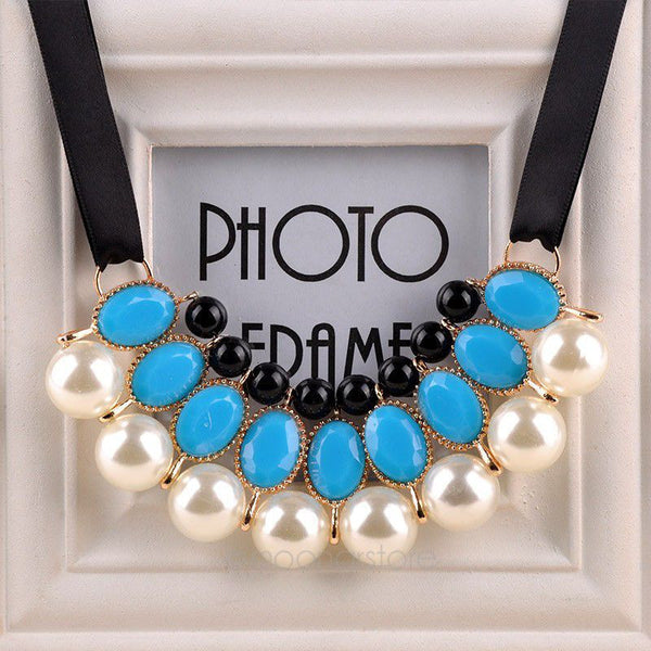 Simulated Bead Pearl Vintage Necklace